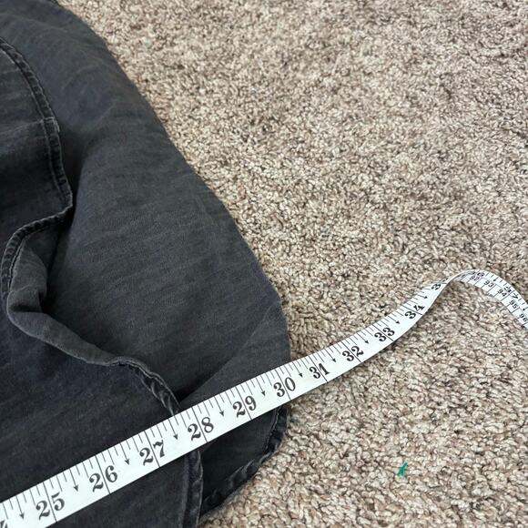 Madewell Women’s Denim Popover Top Sz M Black Wash Essential Closet Staple - Picture 11 of 11